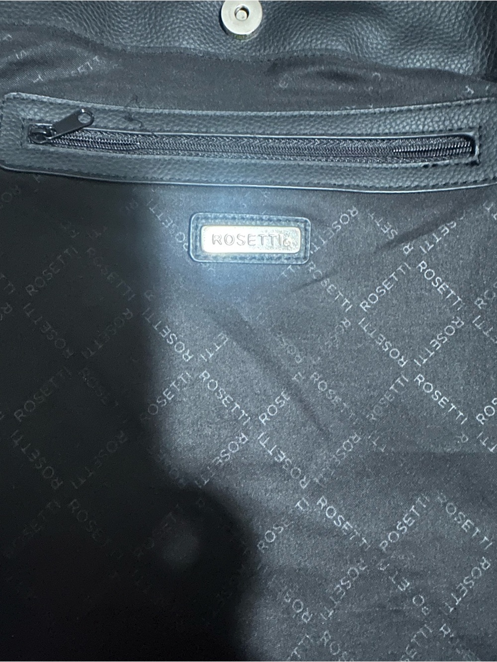 Rosetti Black Tote with Silver Hardware - Picture 4 of 8